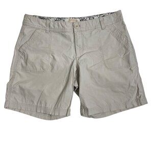 Final Sale! Eddie Bauer shorts women's 10 tan khaki cotton spandex ripstop